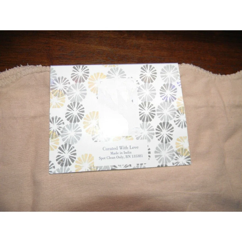 Total Home Ltd. Set of 4 Placemats 100% Cotton Machine Washable Tan Natural NWT